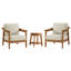 Ensemble bistro 3 pièces d'extérieur scandinave