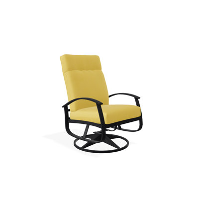 Chaise de patio pivotante avec coussins Askar