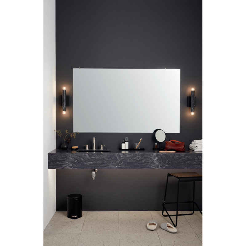 2-handle Bathroom Faucet with Drain Assembly, Brushed Nickel