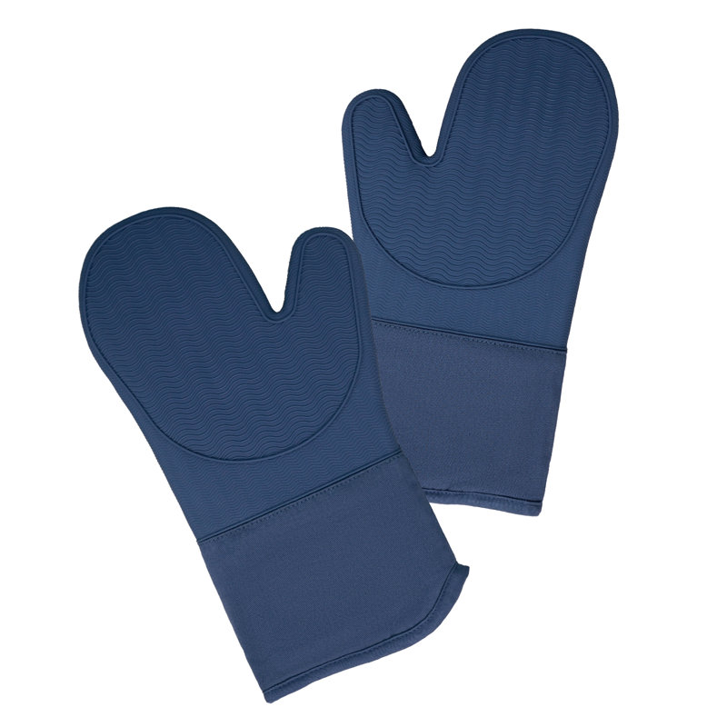 FabStyles Cotton Oven Mitt Set, Blue
