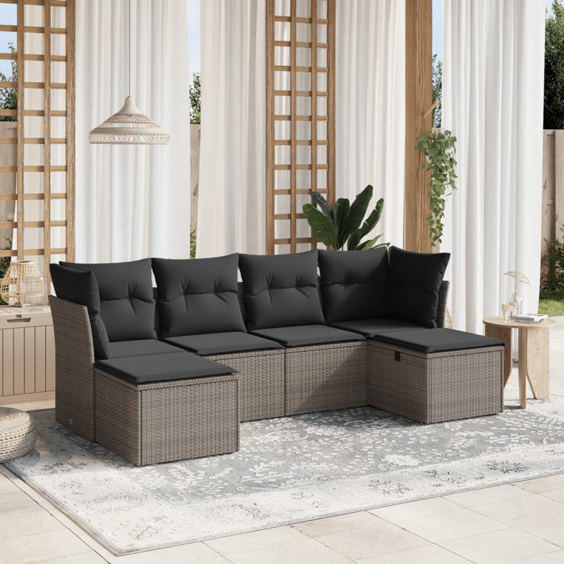Ensemble de canapé de jardin Vidaxl, Gris