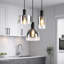 3 - Light Matte Black Cluster Pendant