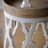 23" Large Distressed White Side Table