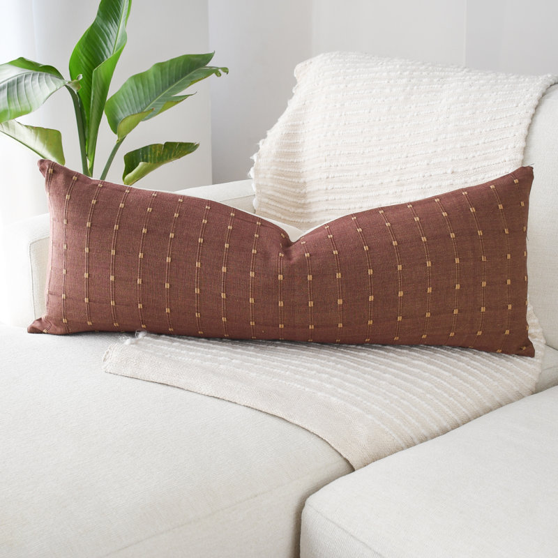 Thai Brown Lumbar, Rectangle 12"H x 22"W, Brown