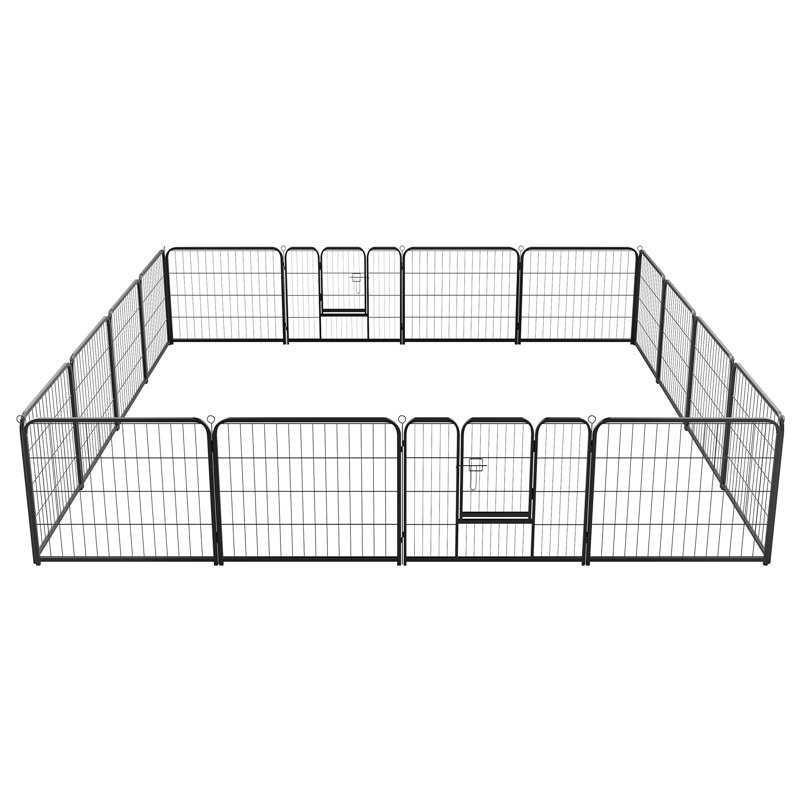 16 Panel Heavy Duty Dog Exercise Pen, 23.62" H