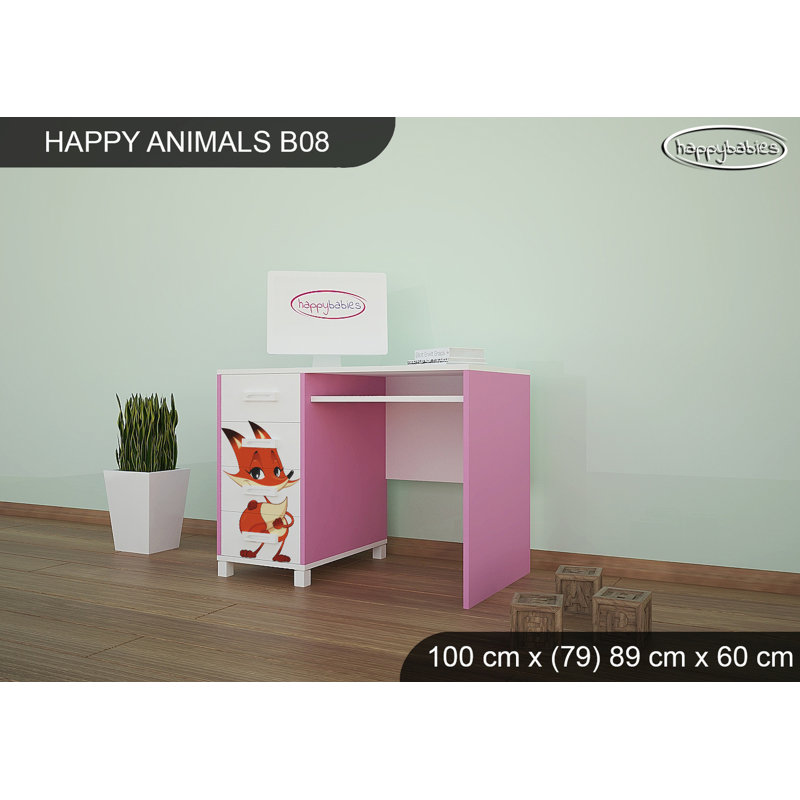 100cm Writing Desk, Pink