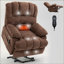 Fauteuil inclinable électrique en chenille de 23 po de large et à dossier haut avec massage par vibration à 8 points et chauffage lombaire-1128195442