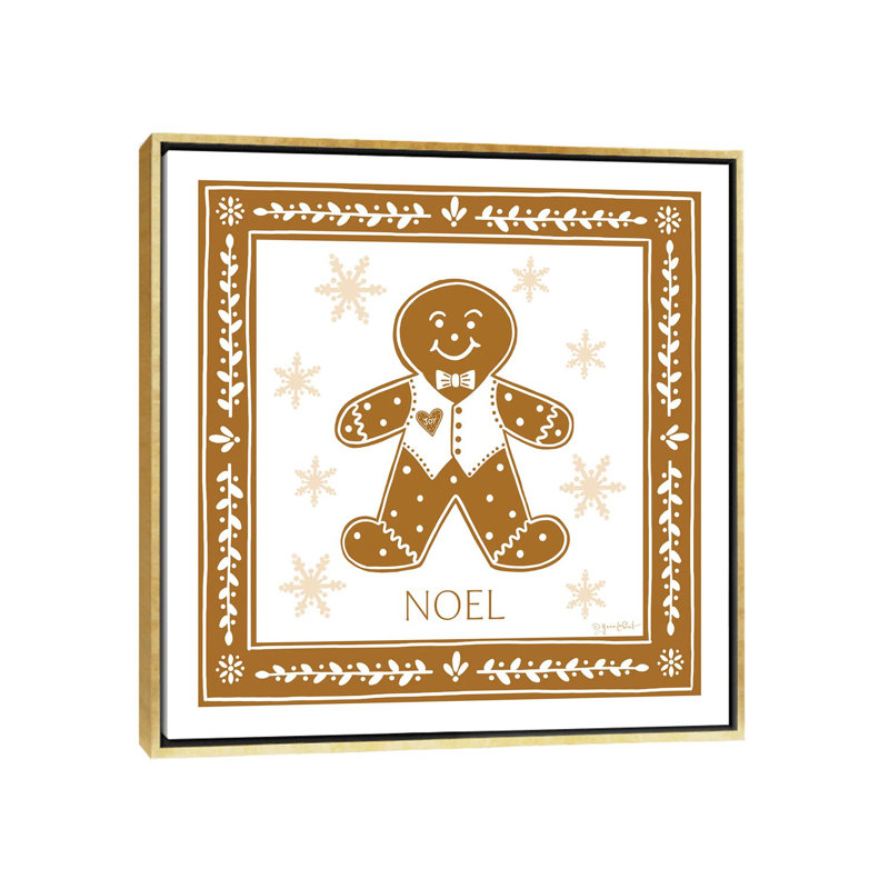 «Gingerbread Man», reproduction d'art sur toile encadrée, H 26 po x l 26 po, Doré