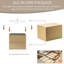 Meuble-lavabo suspendu de 61 cm avec lavabo, solution de rangement murale, lavabo en surface solide, tiroirs à fermeture amortie, entièrement assemblé, en chêne naturel, fini résine effet eau, design moderne, style chêne clair.