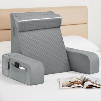 Reading Pillow For Sitting In Bed Adult, Back Pillow With Arms For Bed Sitting Up, Backrest Chair Pillow For Reading, Watching,resting/watching Tv On Couch Or Floor