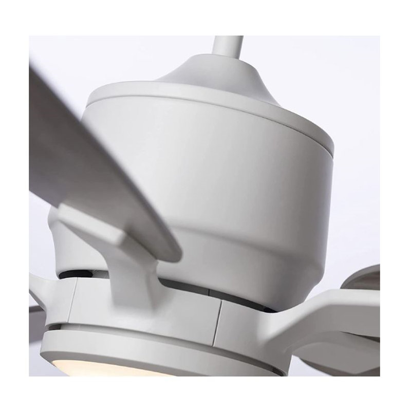 Ceiling Fan with LED Lights, 72", Grey, Satin White