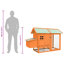 Cage à poulet Vidaxl en pin massif et bois de sapin 66,9 po x 31,9 po x 43,3 po-128784231