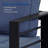 50" All-Weather Aluminum Patio Loveseat With Thick Blue Cushions & Black Frame-1973215031