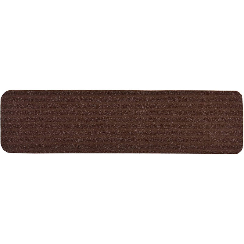 Tapis d'escalier antidérapant Orean, Rectangle 30 po x 8,5 po, Brun, Ensemble de 15