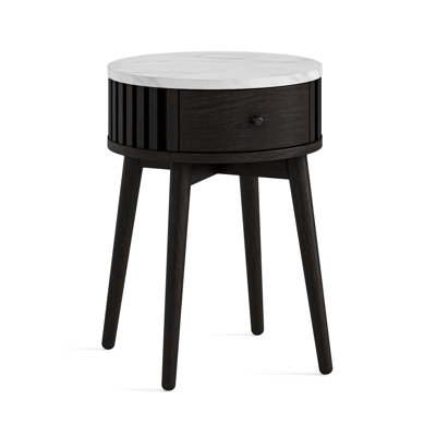 Nohan Round With 1 Drawer Side Table with Storage