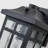 Black 14''H Motion Sensor 1-Light Outdoor Wall Lantern with Water Glass Shade Waterproof