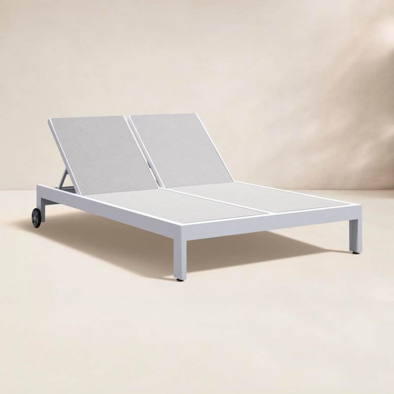 Chaise longue d'extérieur en aluminium Camela