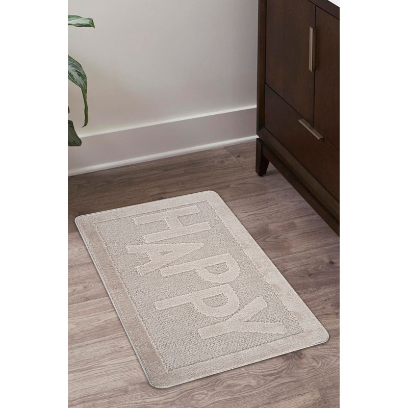 High-Quality Bathmat, Mink Color, 23.6 x 39.4 inches | 100% Polypropylene, Total Thickness: 0.4 inches, Non-Slip Natural Latex Sole | Machine Washable on Delicate Cycle, Soft and Durable for Bathroom Comfort