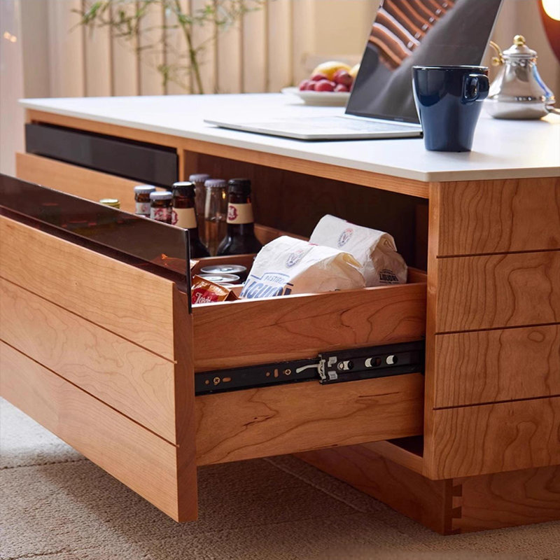 Floor-to-ceiling rock table, White