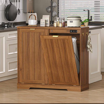Armoire poubelle 2 x 13 gallons à double inclinaison - Désodorisation