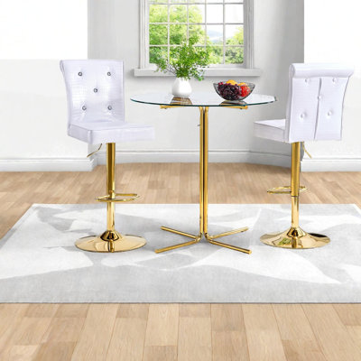 Ensemble de table de salle à manger (doit inclure la table et la chaise), ensemble de bistro moderne en verre et métal