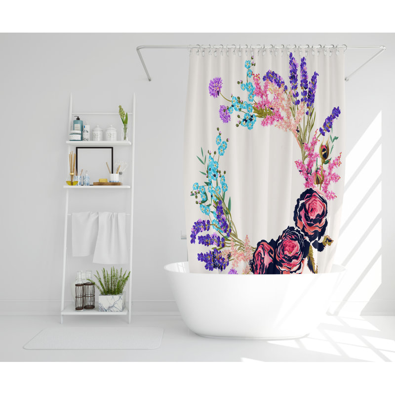 Yue Polyester Shower Curtain, 168cm H x 168cm W