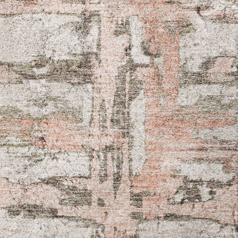 Shag Washable Striped Indoor Rug, Rose, 5' x 7'6"