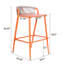 Ensemble de 2 tabourets de bar extérieurs en aluminium avec dossier tissé et repose-pieds-1610671907-1610671906