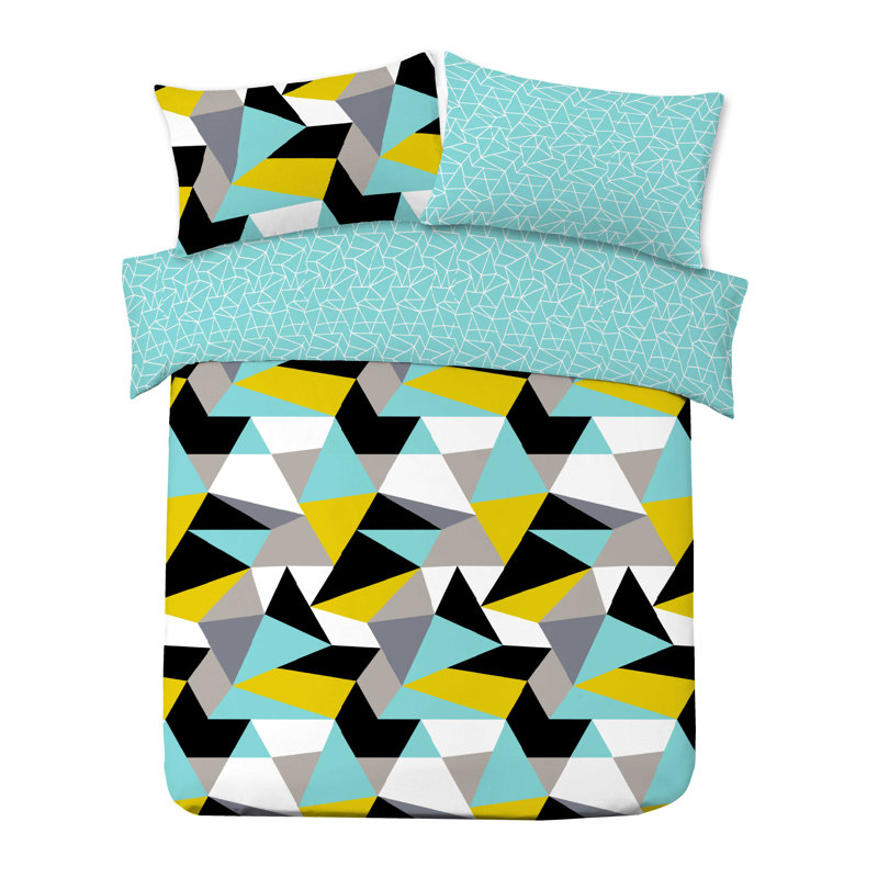 Lilyana Abstract Duvet Cover Set with Pillowcases, Double - 2 Standard Pillowcases, Grey