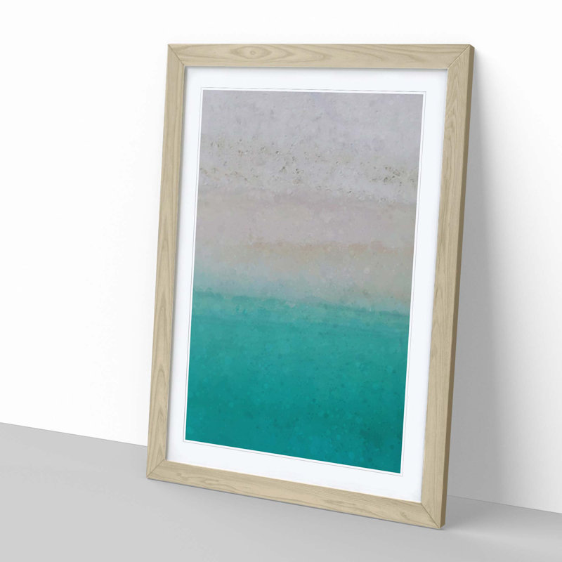 Kuramathi Beach in the Maldives - Picture Frame Graphic Art Print, 76cm H x 50cm W x 2cm D, Oak