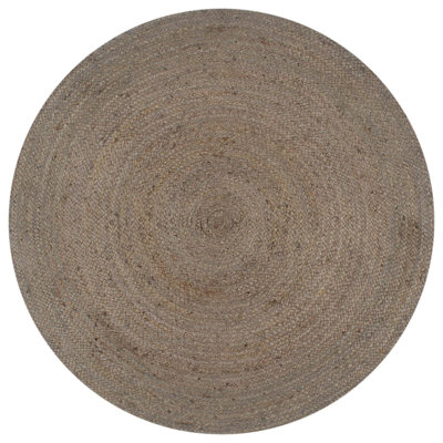Round Solid Colour Hand Woven Area Rug