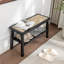 Banc en bois massif avec tablette Lund-569735217