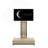 Adjustable Mobile TV Stand With Push-Pull Drawer And Tempered Glass Shelf For 32-75 Inch Tvs, Natural Wood & Glass Design-665271582