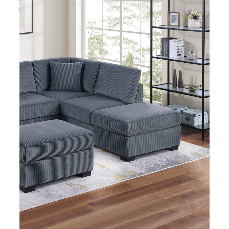 Canapé modulaire contemporain, Gris foncé
