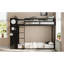 Lit simple superposé au-dessus noir avec tiroirs de rangement, zone de suspension, garde-robe éclairée et lit double, pour les petites chambres à coucher, tige de taille 4, bande de trois options de couleurs, dortoir d'université-1800616867