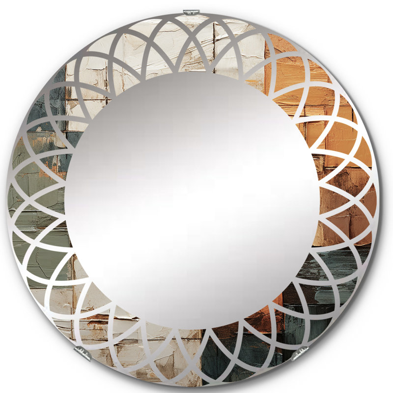 Oreda - Miroir mural moderne rond, 24 po x 24 po