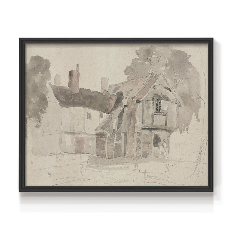 Croquis rétro - reproduction encadrée, H 16 po x l 20 po, Noir
