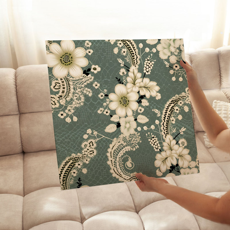 «Floral Victorian Elegance I», reproduction d'art classique sans cadre, H 28 po x l 28 po