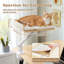 Lit de bureau en bois pour chat, supportant jusqu'à 50 lb, rotation à 360 ° et hamac réglable