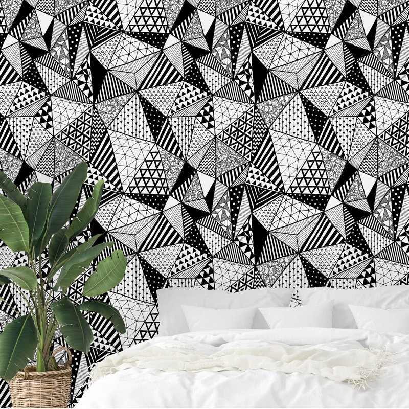 Peel & Stick Geometric Wall Mural, 25" W x 120" L