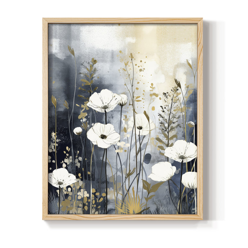 Reproduction encadrée FLORAL Series CECLxxxi - bois massif, H 11 po x l 9 po