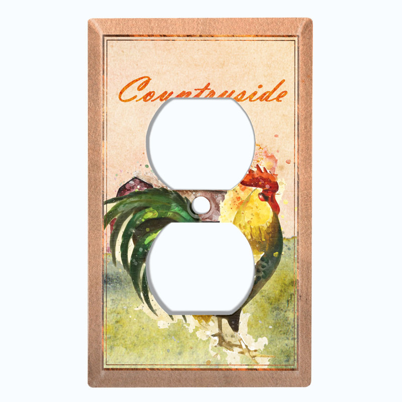 Patterned 1 - Gang Toggle Light Switch Standard Wall Plate