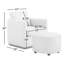Fauteuil pivotant rembourré avec repose-pieds Bobbi-120869769