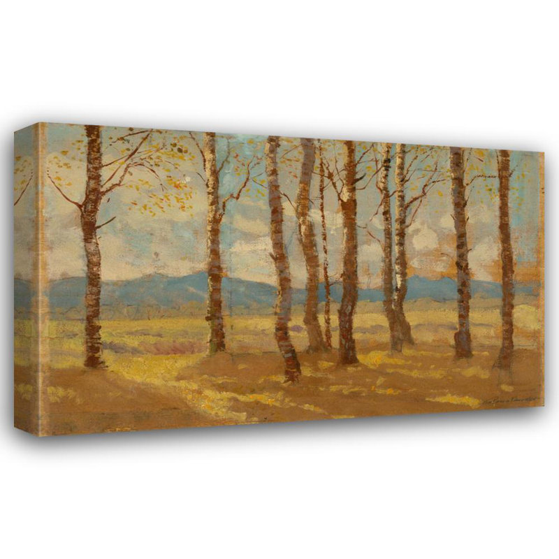 "Birches in Autumn" par Ferdinand Katona - Toile tendue avec châssis, H 33 po x l 48 po