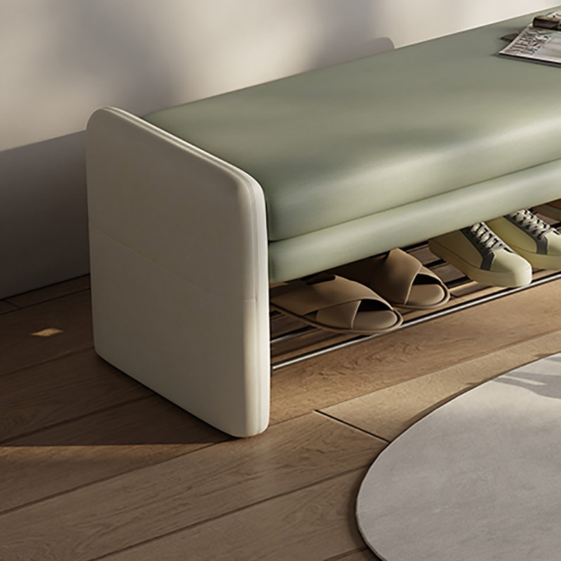 Tabouret à langer avec rangement 47,2 po, Vert / Beige
