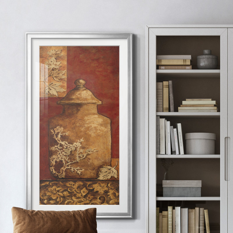 Asian Nuvo I - peinture encadrée, H 22,5 po x l 42,5 po x P 1,5 po, Argent