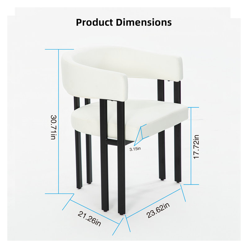 Ensemble de 2 chaises de salle à manger en similicuir Modern