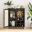 Armoire d'appoint en rotin avec tablettes réglables-951534706