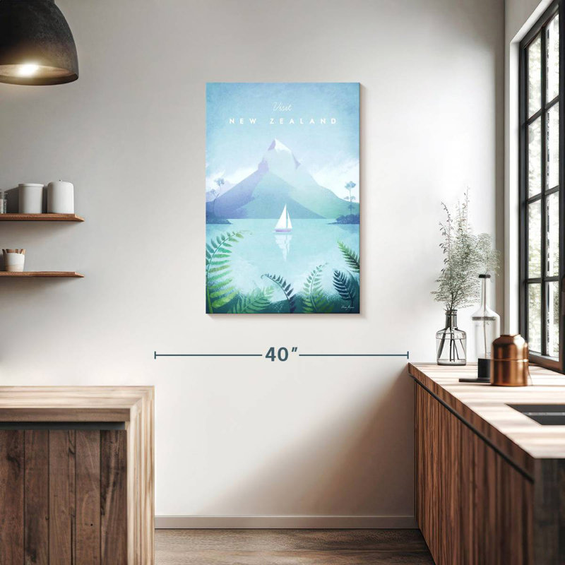 Affiche de voyage rétro Aime, Nouvelle-Zélande, H 36 po x l 24 po