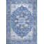 Abhirami Ornate Medallion Machine-Washable Blue/Navy Rug-1927502007
